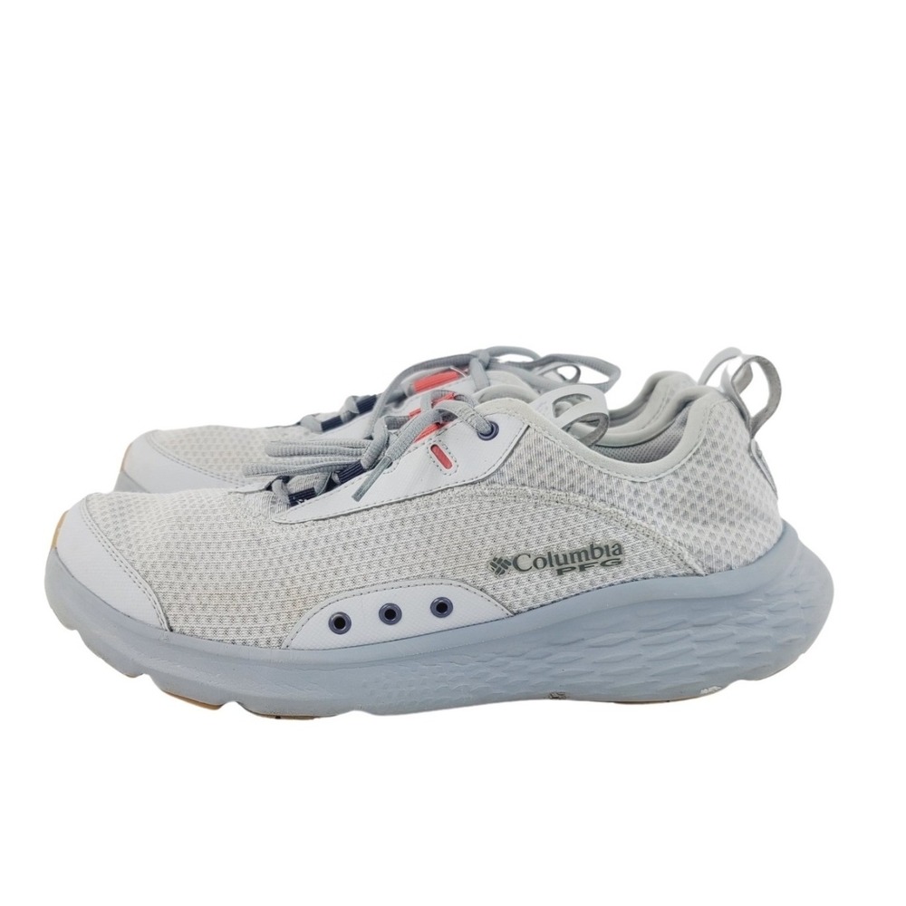 Columbia Mesh Synthetic Rubber Athletic Running Shoes Men Size 10 White Gray Red